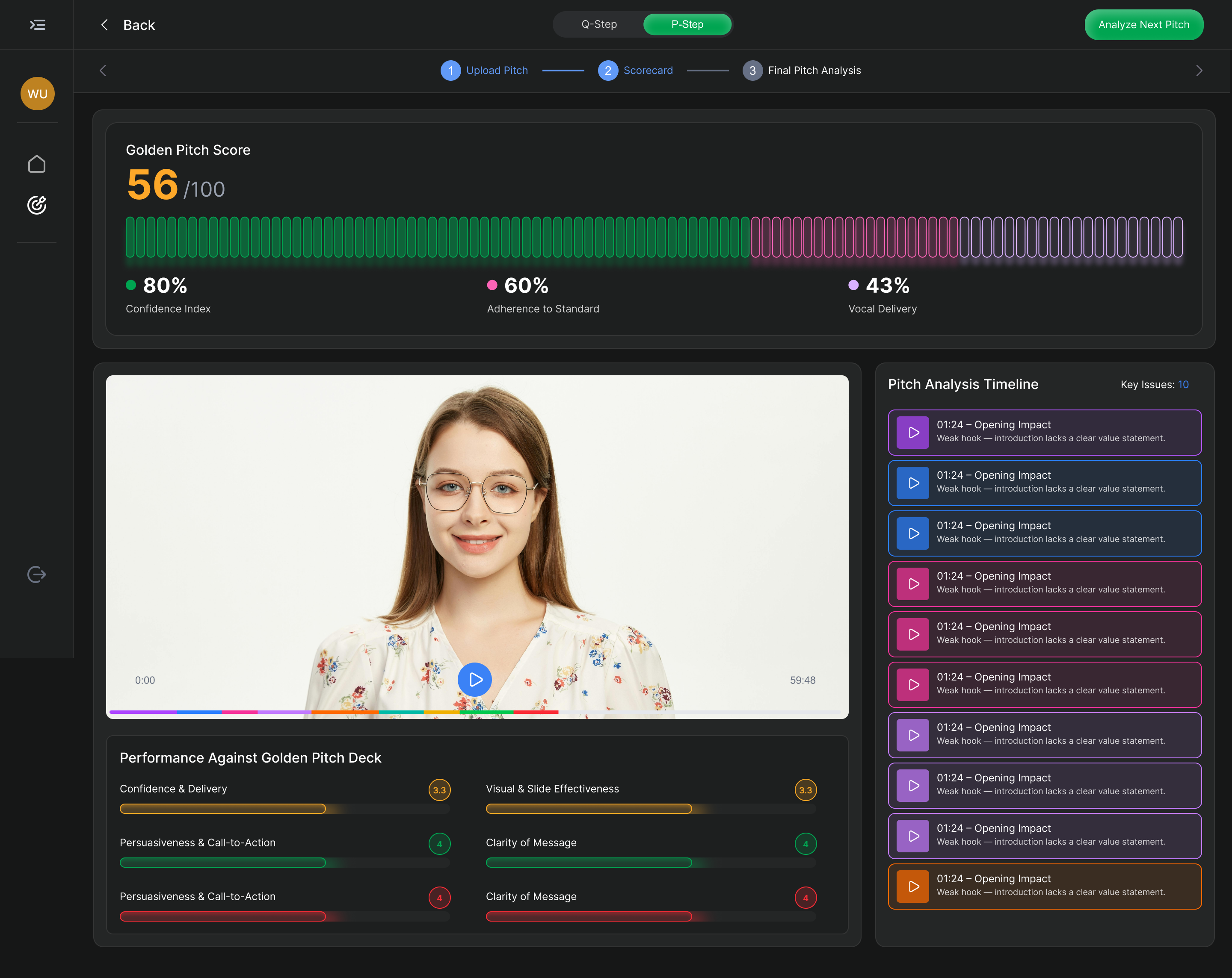 Pitch Intelligence dashboard